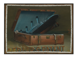 “Titanic in the Suitcase” – Over one hundred years of the catastrophe myth about the Titanic. It became symbolic for doom and gloom and macabrely stimulating for surreal pictorial inventions.