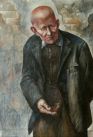 “Portrait of Alexander Waldbach” – Back then, in the art and culture system of the GDR, when I dared to paint a series of portraits of types of original, possibly also problematic individuality and not radiant, socialistically optimized activists, I received unexpected approval, but also immediately the punishing pointing finger of the cultural functionaries: “Do you want to portray our pensioners like this?”
